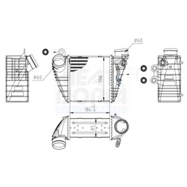 LadeluftküHler FüR Audi A3 Seat Leon Skoda Octavia I VW Bora 96-10 1J0145803A-image
