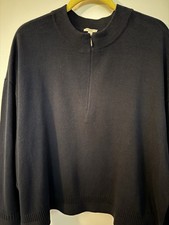 NEW Women s Talbots Half Zip Mock Neck Sweater Size 3X - Dark Blue