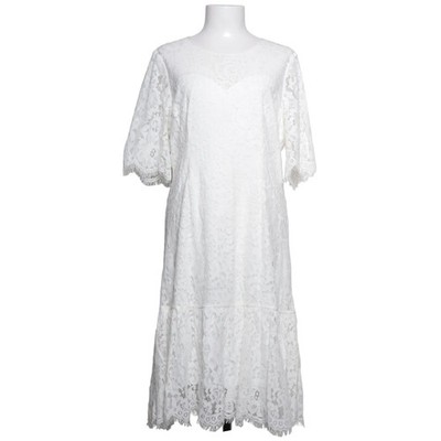 Ellos, Kleid, Größe: 40, Weiß, Baumwolle/Polyamid/Polyester, Blumen, Spitze #vBH