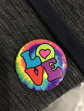 LGBT Pride Themed Button "LOVE" Pin - Rainbow Clothing/Bag Accessory