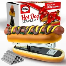 Funny Hot Dog Stapler – Novelty Stapler for Teachers, Students, and Office Wo...
