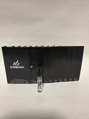 10pcs X Mr. Burberry Indigo for Men Eau de Toilette 1.5ml ea Spray Sample Vial