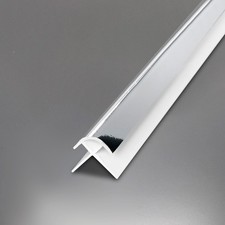 Bathroom Chrome 10mm Trims For Shower Wall Panels PVC Cladding 2.4m Long Fitting