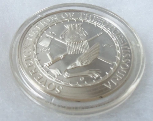 1976 Sovereign Nation of the "OTOE MISSOURIA" 1oz .999 Fine Silver Round Coin