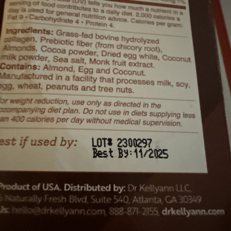 Lote Dr. Kellyann Super Baunilha, Ceia Chocolate e Choc Amêndoa Colágeno Leia - Imagem 2 de 4