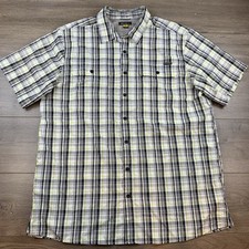 Eddie Bauer Travex Button Up Shirt Men  s XLT Tall Multicolor Plaid Short Sleeve