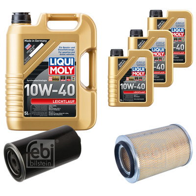 FEBI Inspektionspaket 8L LIQUI MOLY 10W-40 Leichtlauf für VW Transporter IV