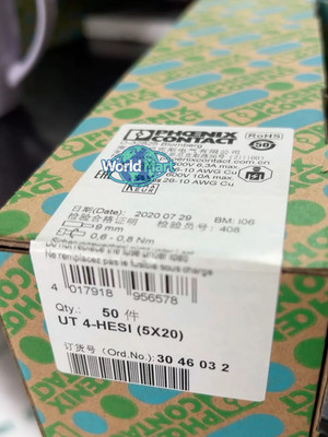 50pcs Brand new Phoenix Contact UT 4-HESI(5X20) 3046032 Terminal Block 3046032