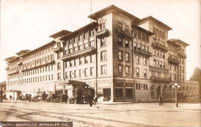 RPPC Postcard Berkeley CA Hotel Shattuck Posted 1914 Balboa Stamp Panama Expo