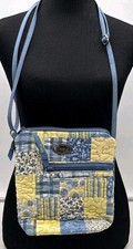 Donna Sharp, Blue, Patchwork, Adjustable Strap, Crossbody, Handbag, Purse
