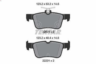 Bremsbelagsatz, Scheibenbremse TEXTAR 2253105 für FORD KUGA II VAN 2 2014-2019