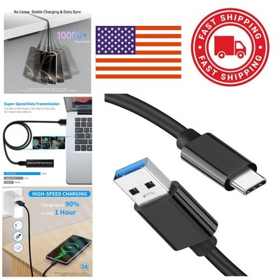 Type C USB A Cable 3FT 10Gbps Data Sync Fast Charging Compatible with iPhone