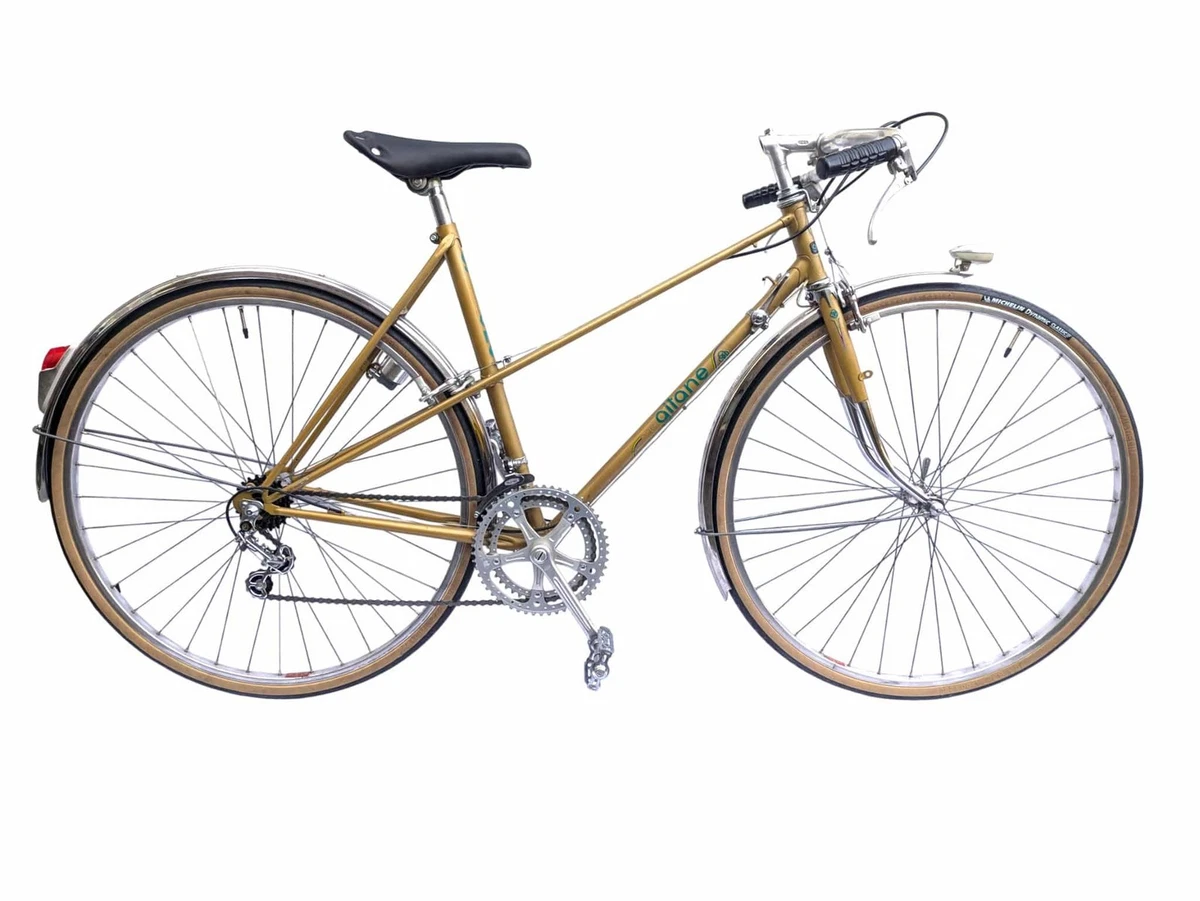 Ancien cadre de vélo acier vintage orange Gitane 80s french antique