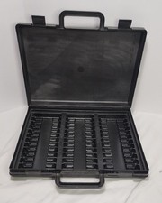 Vintage Black Plastic CLIK CASE Cassette Storage Carrying Case - Holds 36 Tapes