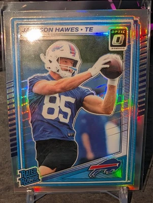 Jackson Hawes 2025 Panini Donruss Optic Rated Rookie Holo Buffalo Bills - Bild 1 von 2