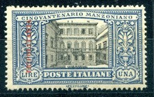 Tripolitania - Manzoni 1 l. linear notching instead of comb