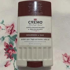 CREMO BOURBON&OAK NO 8 AntiPerspirant Deodorant 2.65oz HTF New Old Stock SEE RE