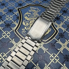 20mm Stainless Steel Flatlink Bracelet Classic Unused NOS Vintage Watch Band