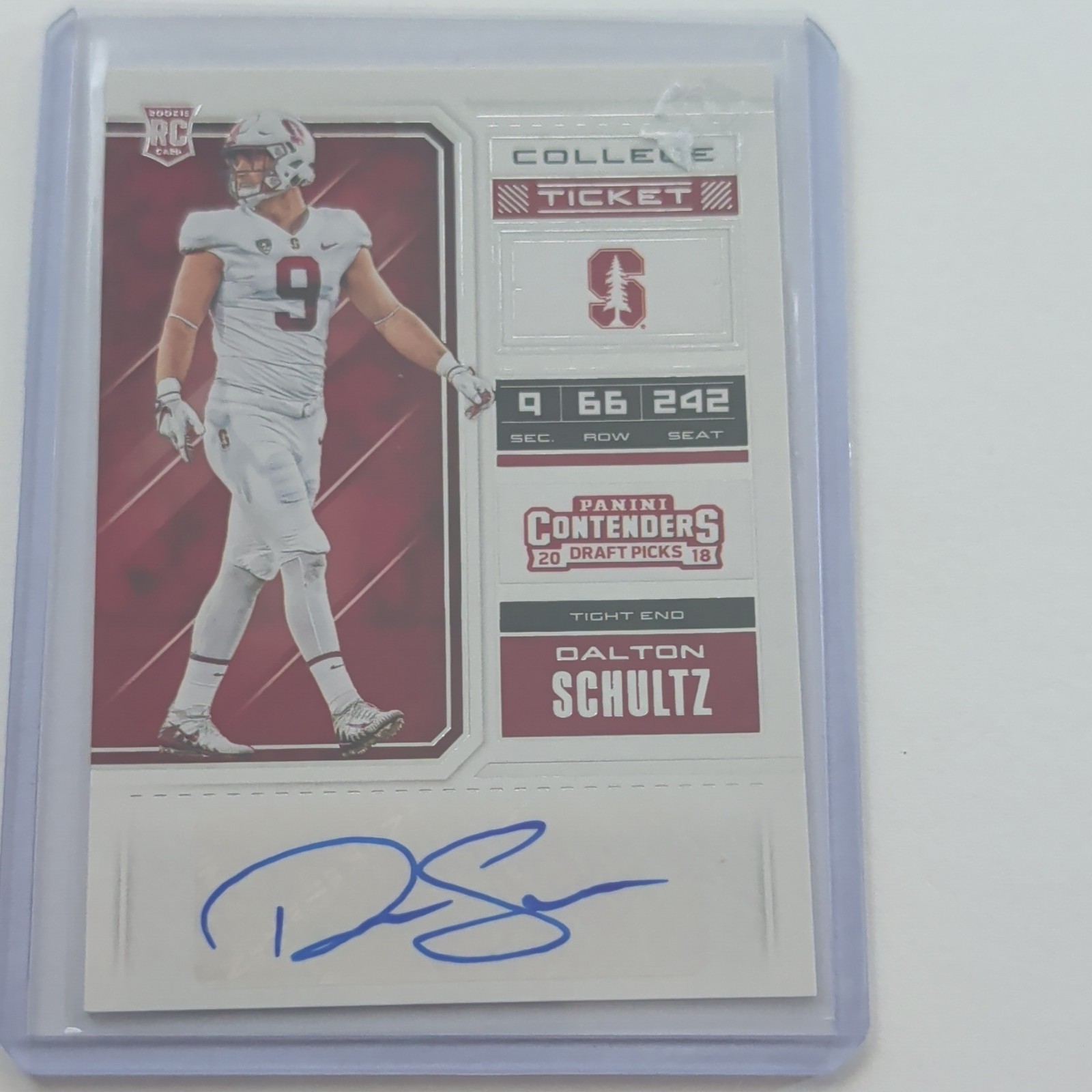 Panini 2018 Contenders Draft Picks College Ticket Dalton Schultz RC Auto #167