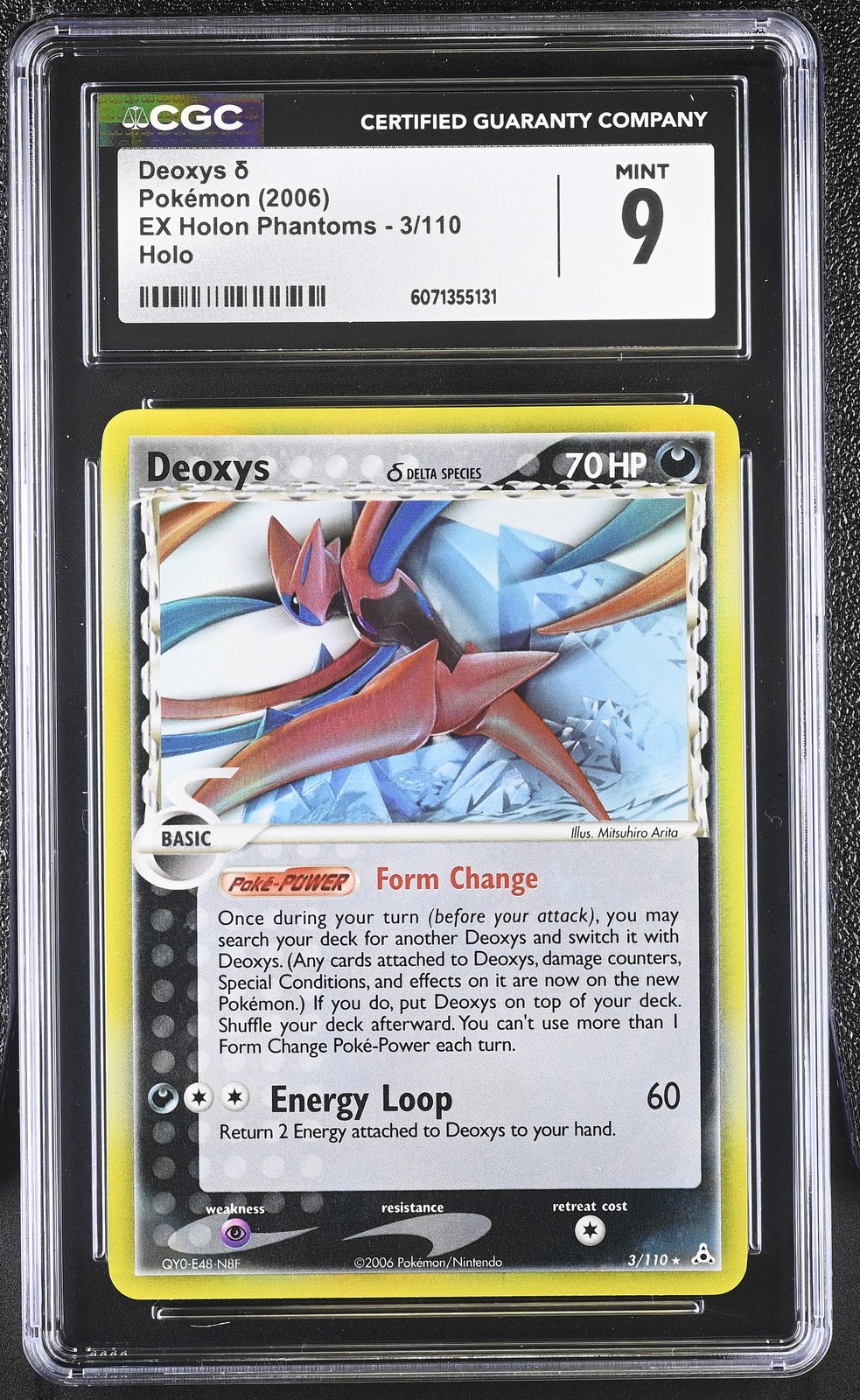 CGC 9 MINT Deoxys 2006 EX Holon Phantoms 3/110 Holo Pokemon Card