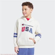 Champion Boys' Oversized Fleece Hoodie - Cream L SEE DEAL  