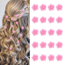 Cute Mini Flower Hair Pins and Barrettes - 20Pcs Bridal Hair Accessories for Wed