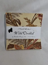 Wild Orchid Charm Pack by Blackbird Designs for Moda Fabrics, 5" x 5",