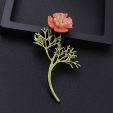 Accessories Vintage Fashion Delicate Fresh Natural Green Pearl Enameled Brooch