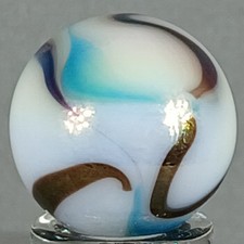 Vicor White Tiger Marble .61 Inches Near-Mint Condition Combined Shipping