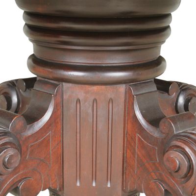 Antique Mahogany Banquet Dining Table, 60” Round, Claw Feet, 1890s