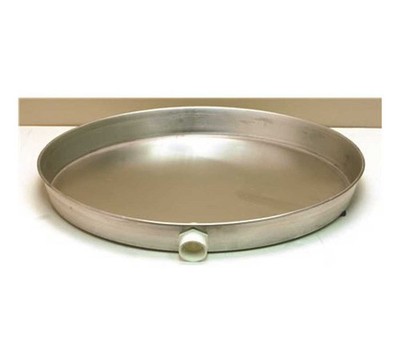 Camco 20840 22 in. Aluminum Water Heater Pan with PVC Fitting Silver Metallic