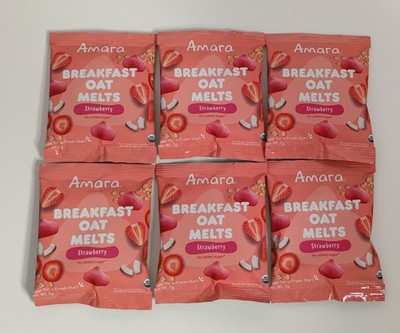 Breakfast Oat Melts - Organic Toddler Snack - Single Serve Oat Bite - 6 Pk-Amara