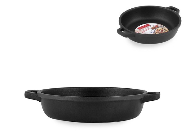Antihaft-Fusionspfanne Extra Chef Mit 2 Griffen Durchmesser 24 Cm Marke H&h-image