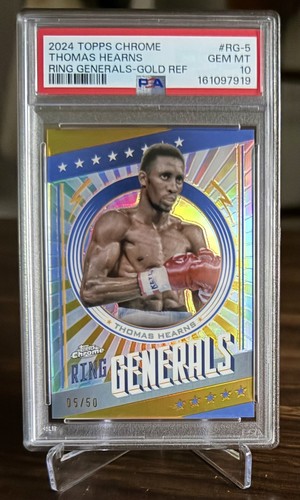 Thomas Hearns [Gold Refractor] #RG-5 card