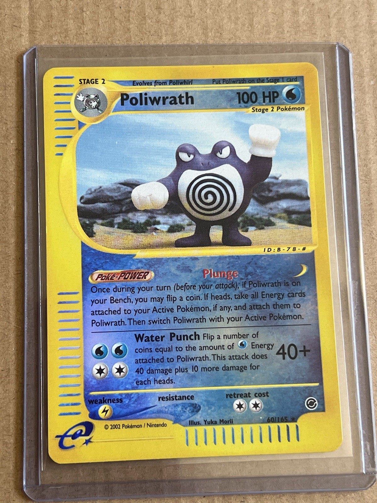 Poliwrath Pokémon TCG Expedition Base Set Reverse Holo Card 60/165
