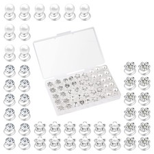 48 Pcs,4 Styles Pearl,Rhinestone Crystal Twisters Spiral Set Hair Pin Silve...