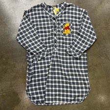 Vintage 90s Winnie The Pooh Plaid Button Flannel Nighty Night Shirt Women's XL