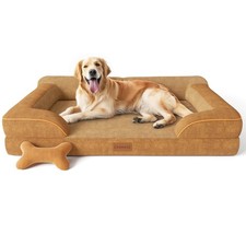 XL Orthopedic Dog Bed 42in Cooling Gel Memory Foam Waterproof Removable Cover