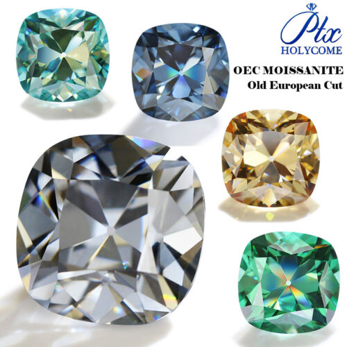 OEC Moissanite Cushion Old European Cut Natural Color VVS1 Loose Gems 4Christmas - Picture 1 of 19