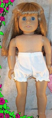 Doll Clothes Made 2 Fit Girl 18'' Inch 3 Pairs Panties White Cotton
