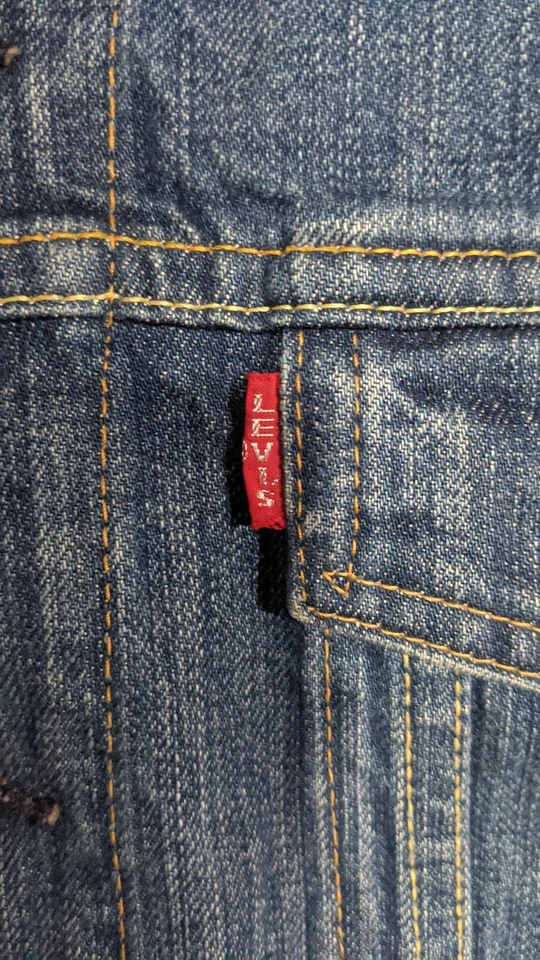 Jaqueta jeans caminhoneiro LVC tipo 3 bordado tigre 40 roupas vintage Levi's - Imagem 3 de 4