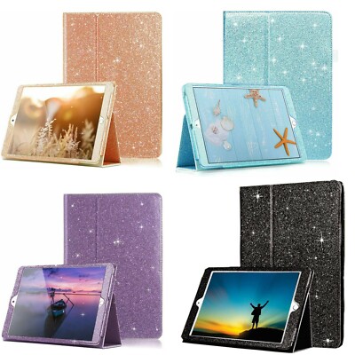 Glitzer Flip Case Hülle für Apple iPad Air 9.7 iPad Air2 iPad 10.2 8./7. (2020)