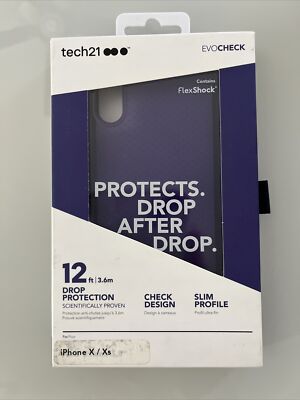 Tech21 EVO CHECK Case for Apple iPhone X/Xs - Ultra VIOLET (T21-6171)