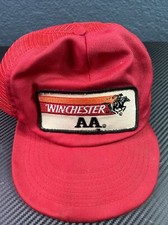Vintage 1980s Winchester Gun Patch AA Trucker Hat Made in USA