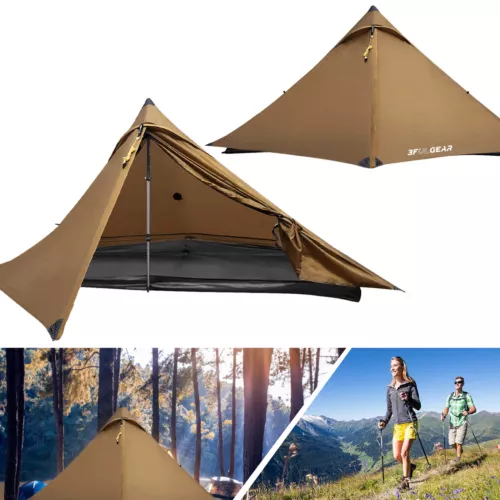 3F UL Gear Lanshan Ultralight 1/2 Person Outdoor Wild Camping Tent Lightweight