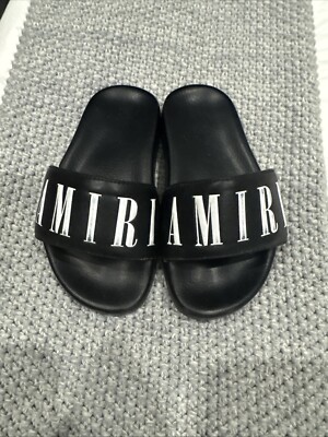 Amiri Kids Slides Used  Size US 12 Black In Color 