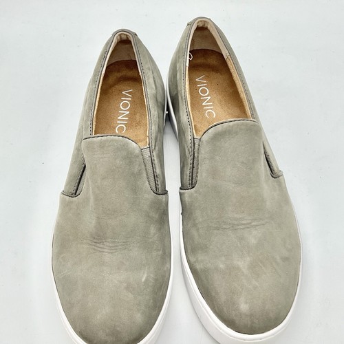 Vionic Shoes mocassino slip on taglia 7 sneakers casual grigio pelle scamosciata - Foto 2 di 10