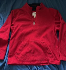 Children's Place Boys Fleece Half Zip Pullover Size small 5-6 Red in Color