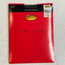 VTG Talbots Woman Silky Sheer Control Top Sandaltoe Soft Black Color Size B