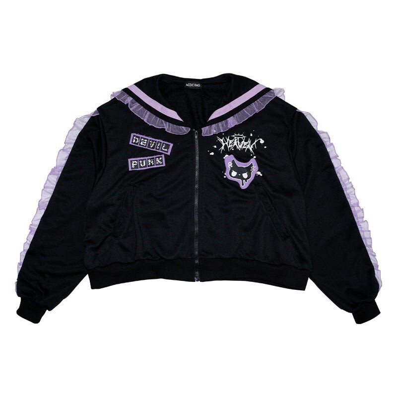 ACDC RAG DEVIL PUNK セーラージャケット NEW ACDC RAG Baby Punk Devil Punk Sailor Zip Up Jacket